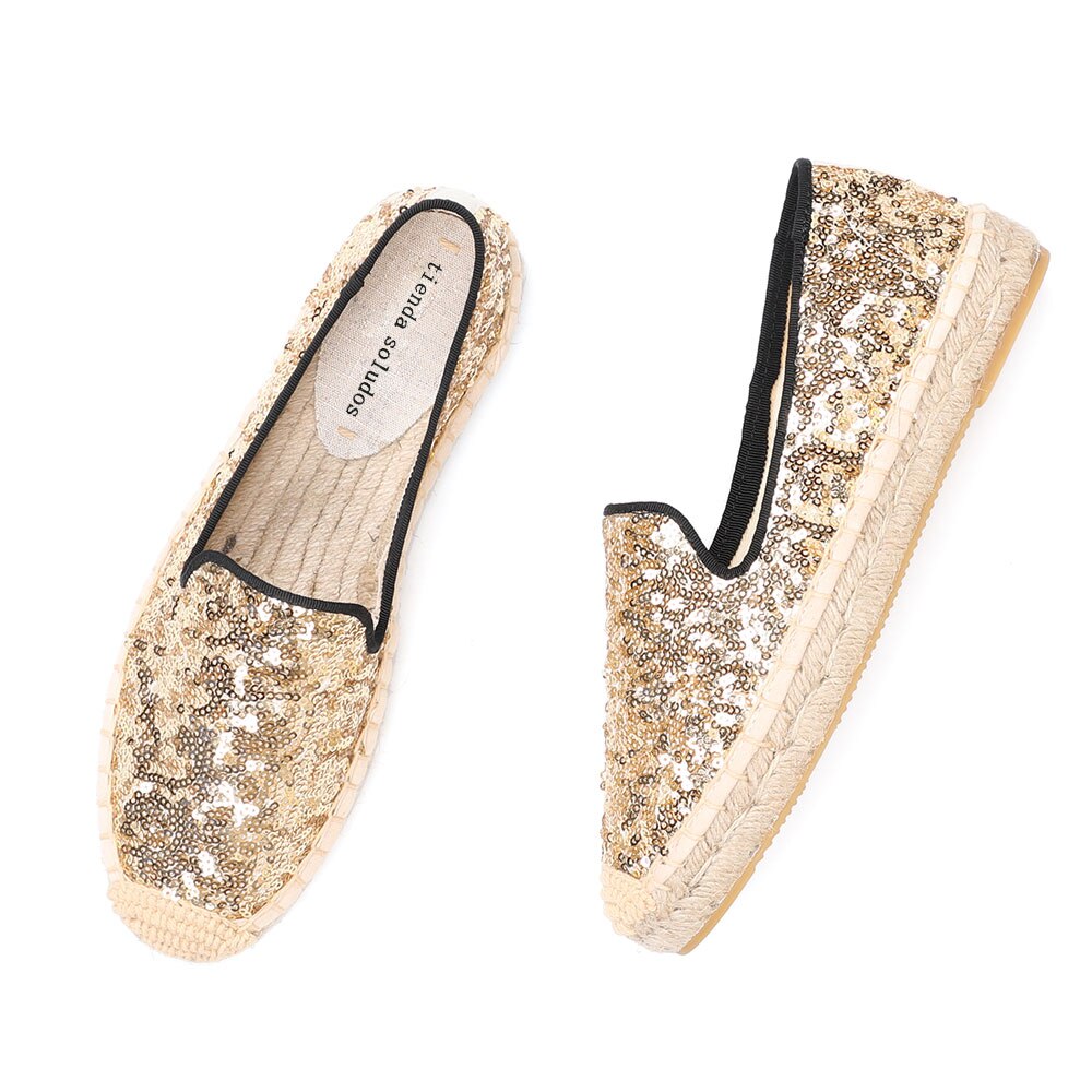Flat Women's Espadrilles in Sequins