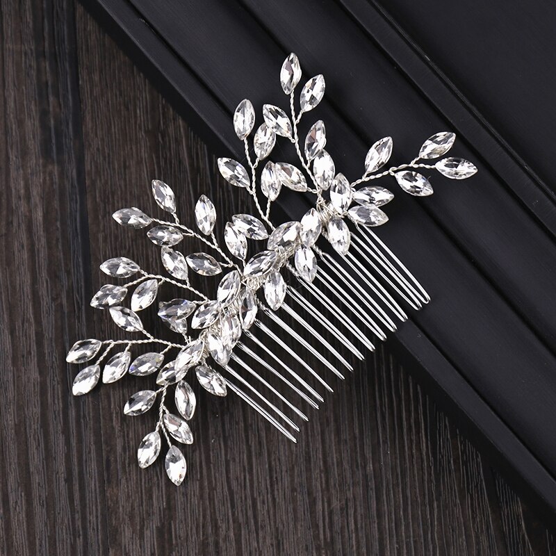 Silver Rhinestone Side Comb